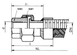 Verschraubung AE502 | Maßzeichnung