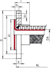SE111-PTFE típus | méretrajz