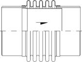 HWA típus - axiális kompenzátor | méretrajz
